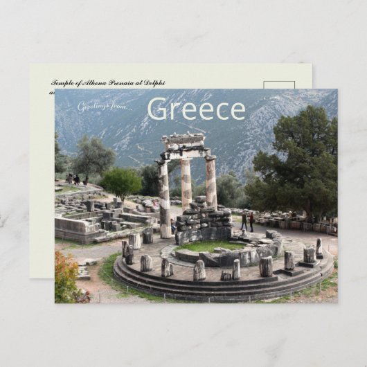 Athena Pronaia Sanctuary in Delphi Griekenland Briefkaart (Voorkant / Achterkant)