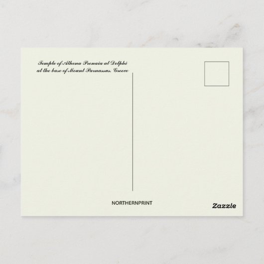Athena Pronaia Sanctuary in Delphi Griekenland Briefkaart (Achterkant)