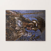 "Athena’s Eeuwige Waakzaamheid" Kleurrijk Portret Legpuzzel (Horizontaal)