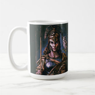 "Athena’s felle loyaliteit" Kleurrijk Portret Koffiemok