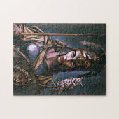 "Athena’s felle loyaliteit" Kleurrijk Portret Legpuzzel (Horizontaal)