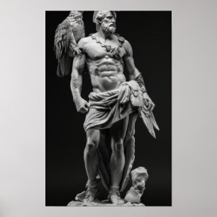 Athena Standbeeld - Griekse Godin Seneca Sterk en  Poster