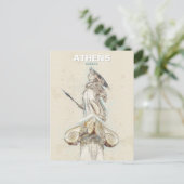 Athena Statue Sketch Briefkaart – Het Oude Grieken (Staand voorkant)
