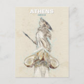 Athena Statue Sketch Briefkaart – Het Oude Grieken (Voorkant)
