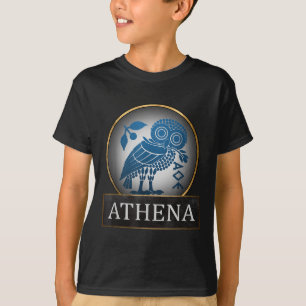 Athena Uil symbool van de Griekse godin van de wij T-shirt