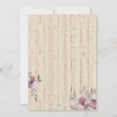 Athena Wood Baptism Invitation Kaart (Achterkant)