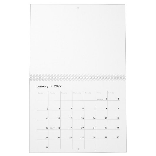 ATHENA's ausetradrachme (Grieks lettertype) Kalender (Jan 2027)