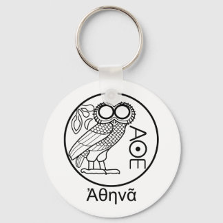 ATHENA's ausetradrachme (Griekse lettersoort) Sleutelhanger