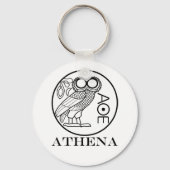 ATHENA's buiktetradrachme (Engravers Font) Sleutelhanger (Voorkant)