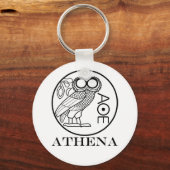 ATHENA's buiktetradrachme (Engravers Font) Sleutelhanger (Voorkant)