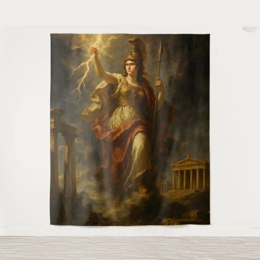 Athena's Lightning: Goddess of Wisdom & Power (Myt Wandkleed (Voorkant)