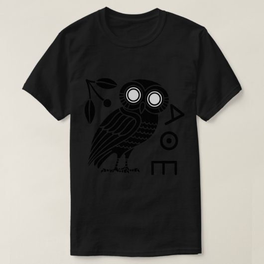 Athena's Shirt Owl Grieks Mythology Ancient Grieke (Design voorkant)