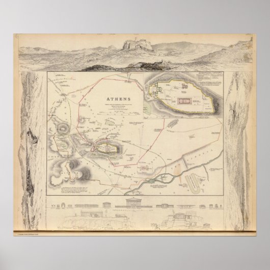 Athene, Acropolis Poster (Voorkant)