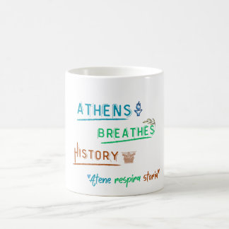 Athene ademt geschiedenis - Tweetalige reiskunst Koffiemok