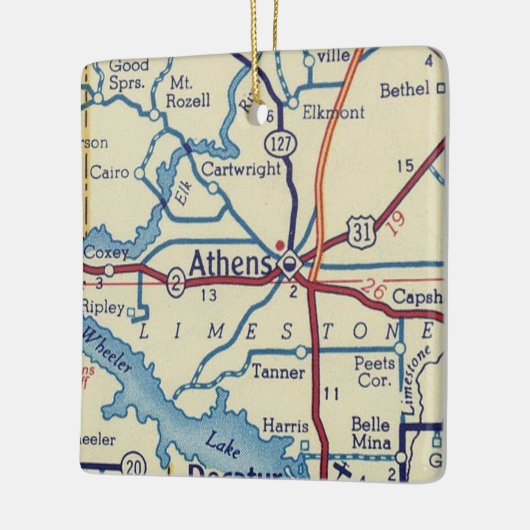 Athene AL kaart Keramisch Ornament (Links)