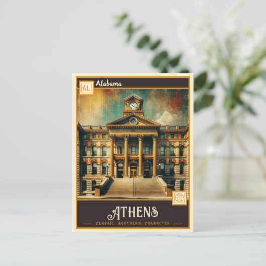 Athene, Alabama | BRIEFKAART (Staand voorkant)
