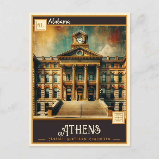 Athene, Alabama |  BRIEFKAART (Voorkant)