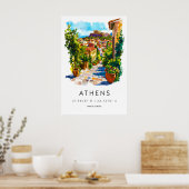 Athene Aquarel Poster Athene Reisprent (Keuken)