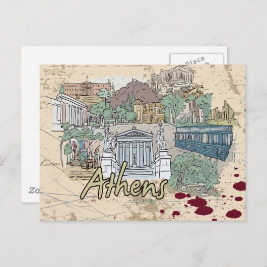 Athene Briefkaart (Voorkant / Achterkant)