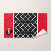 Athene Georgia Black en Red Bad Handdoek (Handdoek)