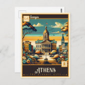 Athene, Georgië |  Briefkaart (Voorkant / Achterkant)