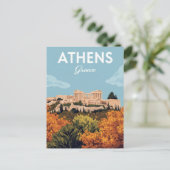 Athene Griekenland Acropolis Briefkaart (Staand voorkant)