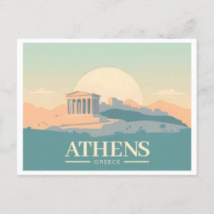 Athene Griekenland Acropolis Pastelreizen Briefkaart