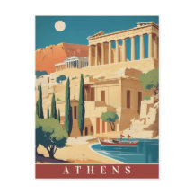 Athene Griekenland Acropolis Retro Vintage Travel 