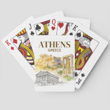 Athene Griekenland Akropolis Aquarel Schets Reis