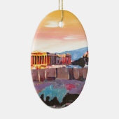 Athene Griekenland akropolis op zonsondergang Keramisch Ornament (Rechts)