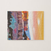 Athene Griekenland akropolis op zonsondergang Legpuzzel (Horizontaal)