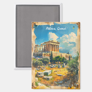 Athene Griekenland Akropolis Schilderij Magneet