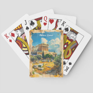 Athene Griekenland Akropolis Schilderij Pokerkaarten