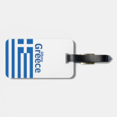 Athene, Griekenland Bagagelabel met lederriem (Achterkant horizontaal)