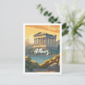 Athene Griekenland Beroemde Reisplaats Briefkaart (Staand voorkant)