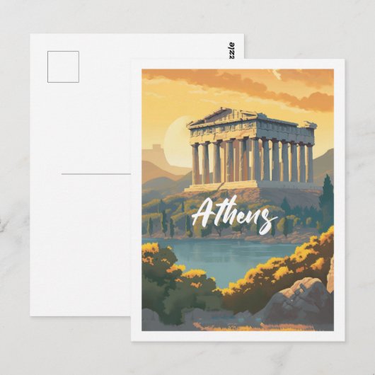 Athene Griekenland Beroemde Reisplaats Briefkaart (Voorkant / Achterkant)