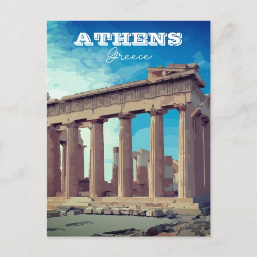 Athene, Griekenland Briefkaart (Voorkant)