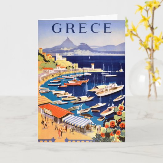  Athene Griekenland Briefkaart reizen (Gele Bloem)