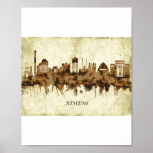 Athene Griekenland Cityscape Poster