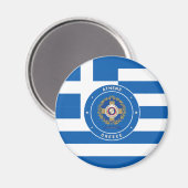 Athene, Griekenland Emblem & Vlag Magneet (Voorkant / Achterkant)