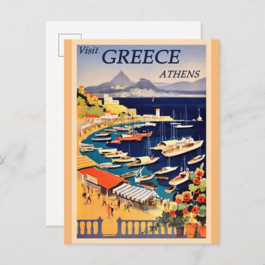 Athene Griekenland  Grieks reisbureau Briefkaart (Voorkant / Achterkant)
