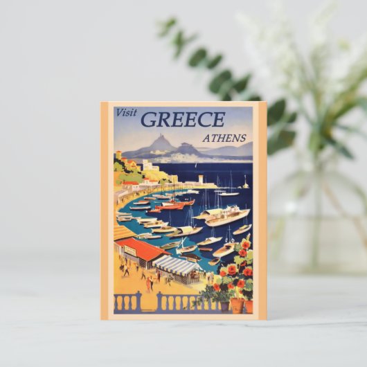 Athene Griekenland  Grieks reisbureau Briefkaart (Staand voorkant)