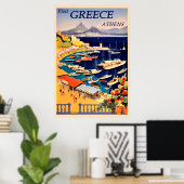 Athene Griekenland Grieks reizen Poster (Thuiskantoor)