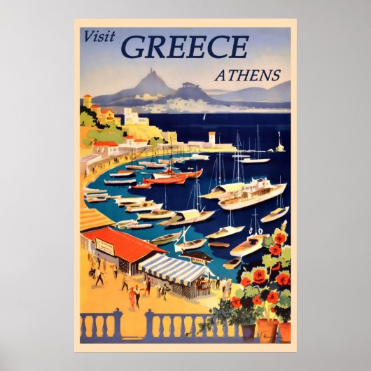 Athene Griekenland Grieks reizen Poster (Voorkant)