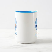 Athene, Griekenland Grieks scheepsontwerp Tweekleurige Koffiemok (Center)