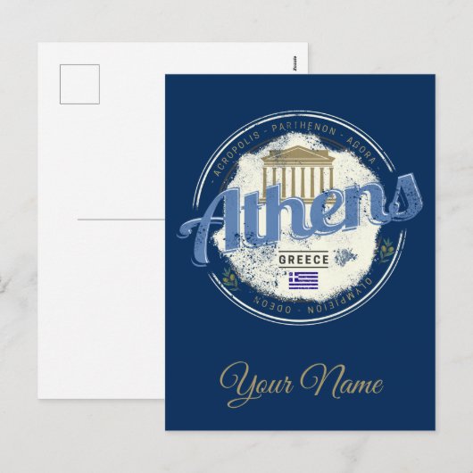 Athene Griekenland Hoofdstad  stad souvenir Feestdagenkaart (Voorkant / Achterkant)