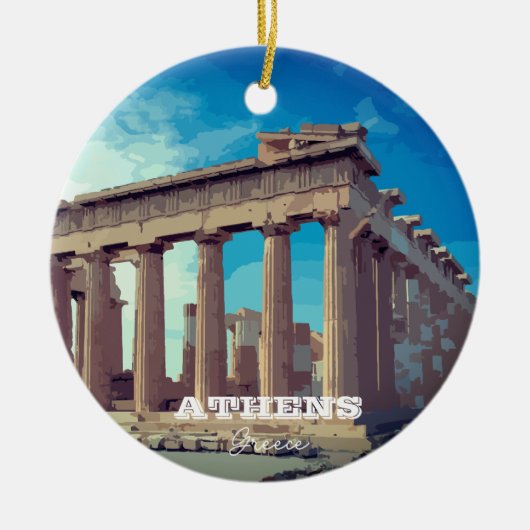 Athene, Griekenland Keramisch Ornament (Voorkant)