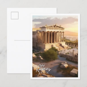 Athene Griekenland landmark acropolis Briefkaart