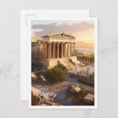 Athene Griekenland landmark acropolis Briefkaart (Voorkant / Achterkant)