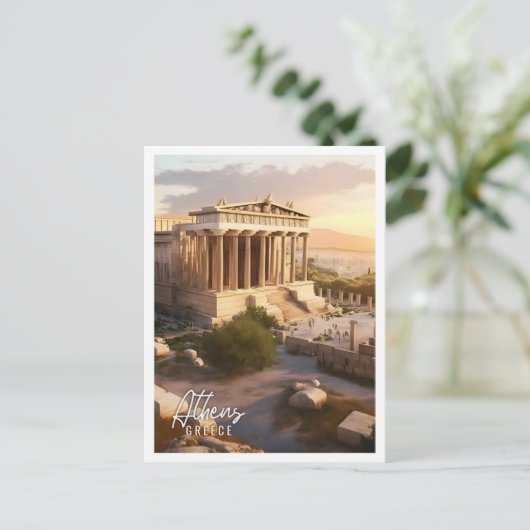 Athene Griekenland landmark acropolis Briefkaart (Staand voorkant)